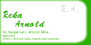 reka arnold business card